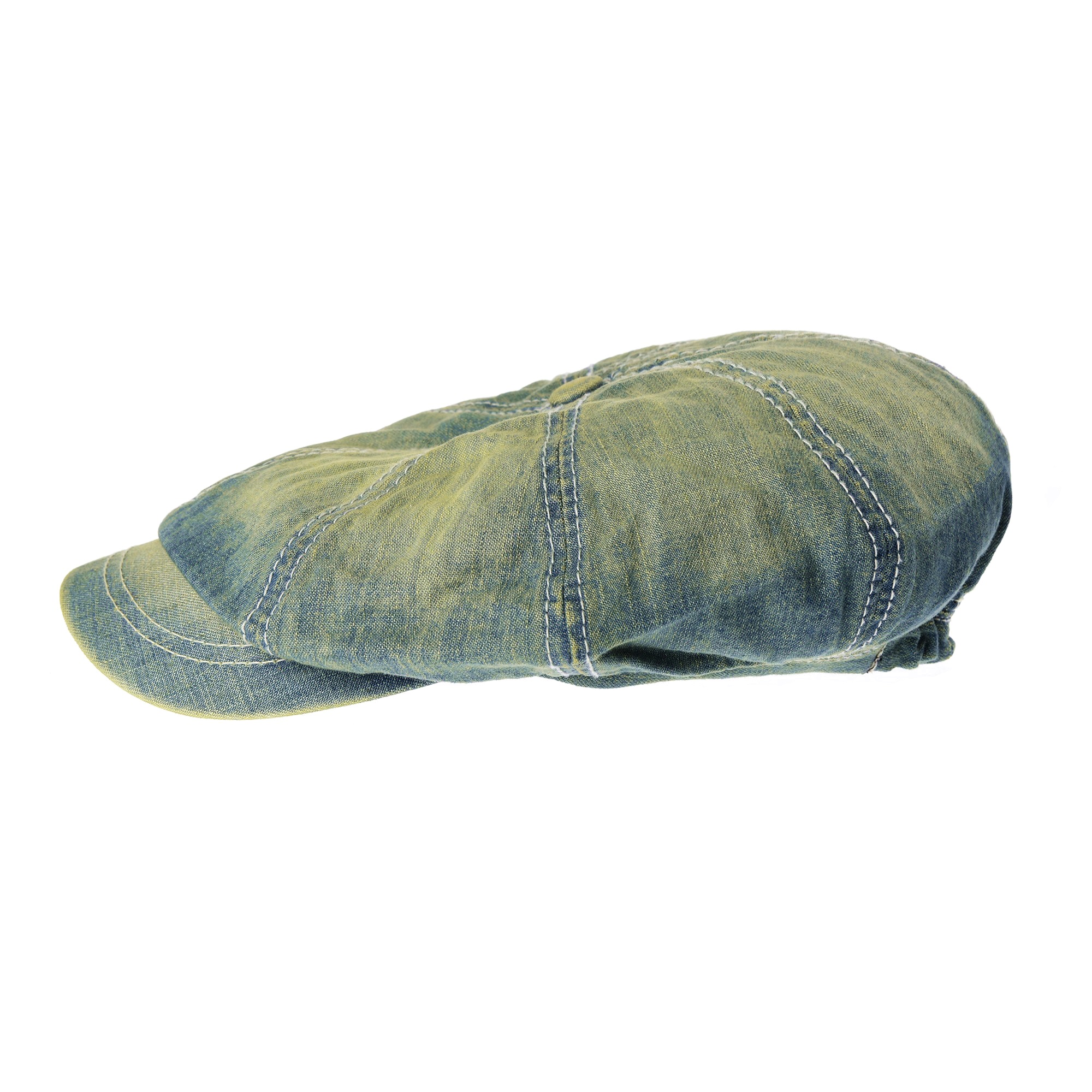 WITHMOONS Bakerboy Flat Cap Stitchy Beret Washed Denim Hat NC3696 | EBay