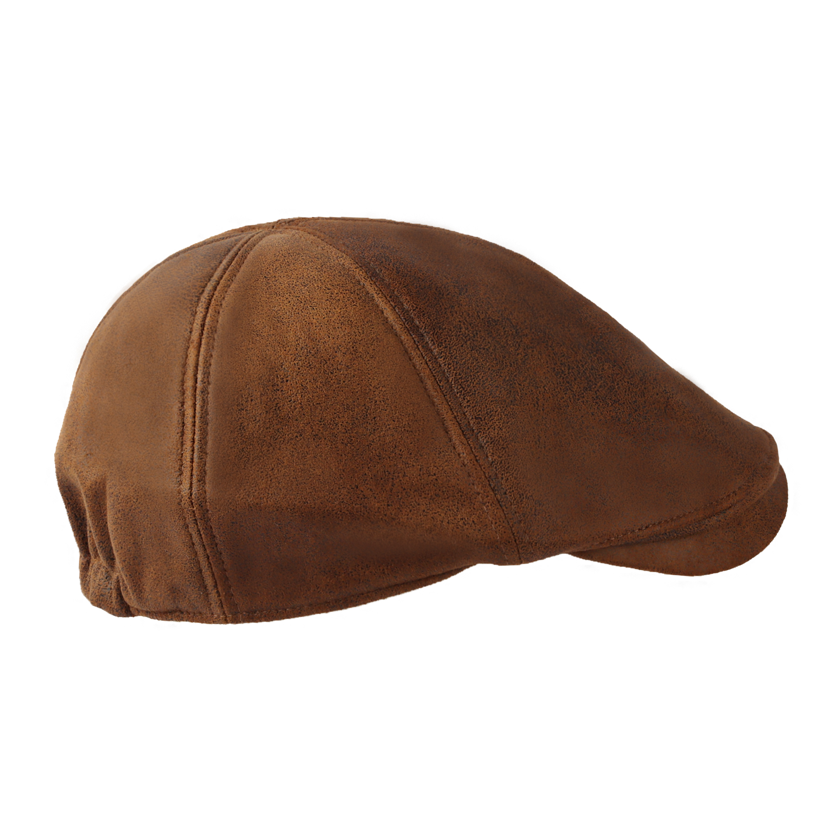WITHMOONS Vintage Cabbie Flat Cap Classic Faux Leather Gatsby Hat ...